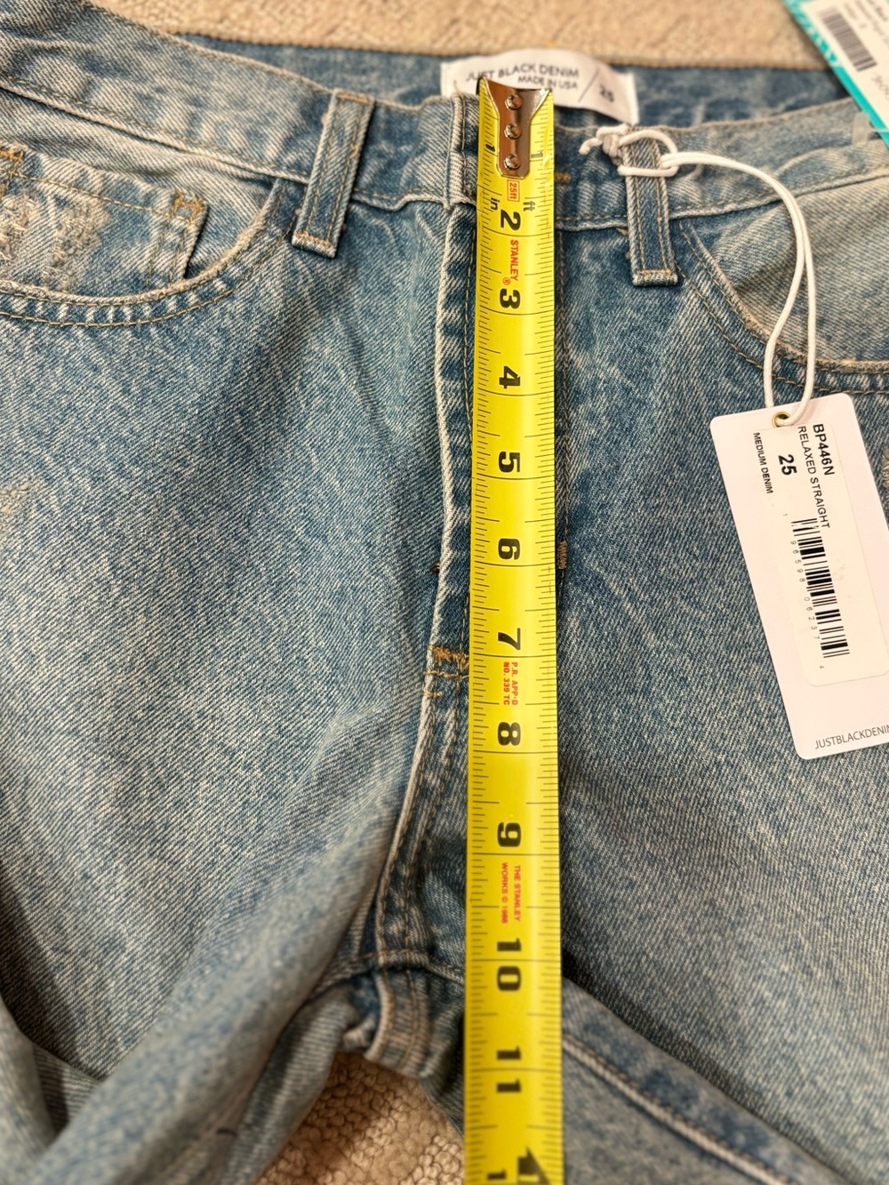 Just Black Denim NWT Relaxed Straight Jeans Medium Denim Women's 25 Stitch Fix - Picture 6 of 7